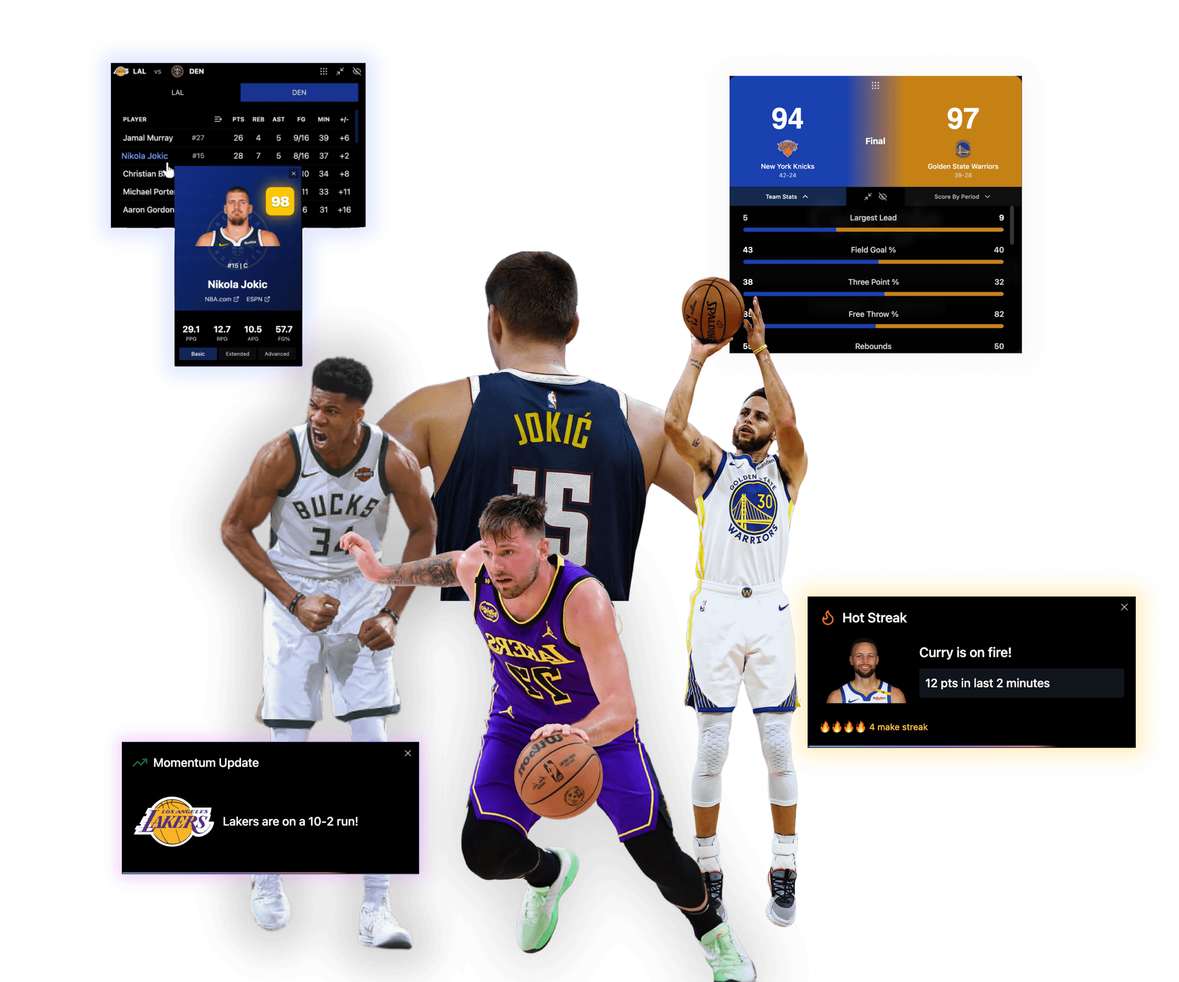 GameDash live NBA scores and stats chrome extension dashboard with real-time updates and player stats